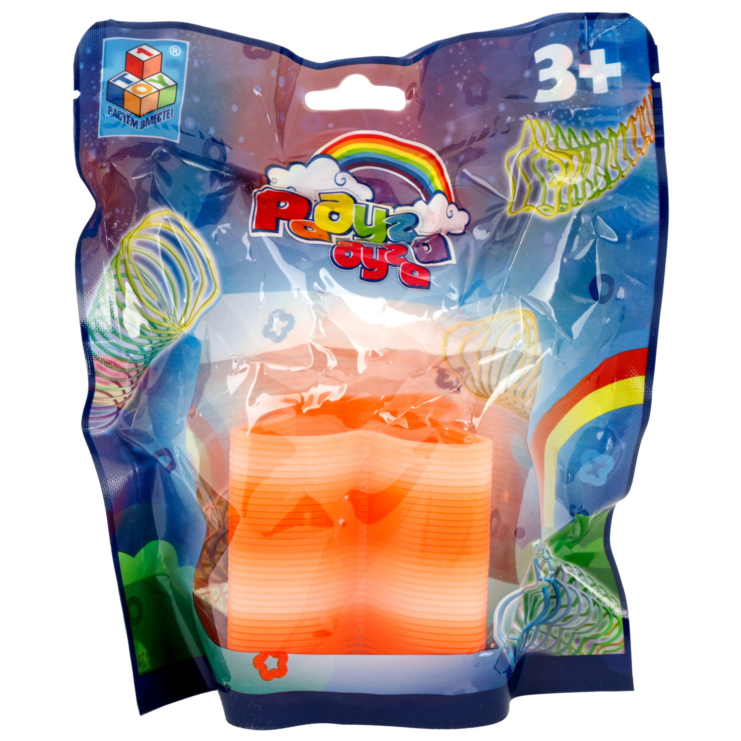 Пружинка радуга 1TOY «Радуга-дуга», 4 вида в ассортименте