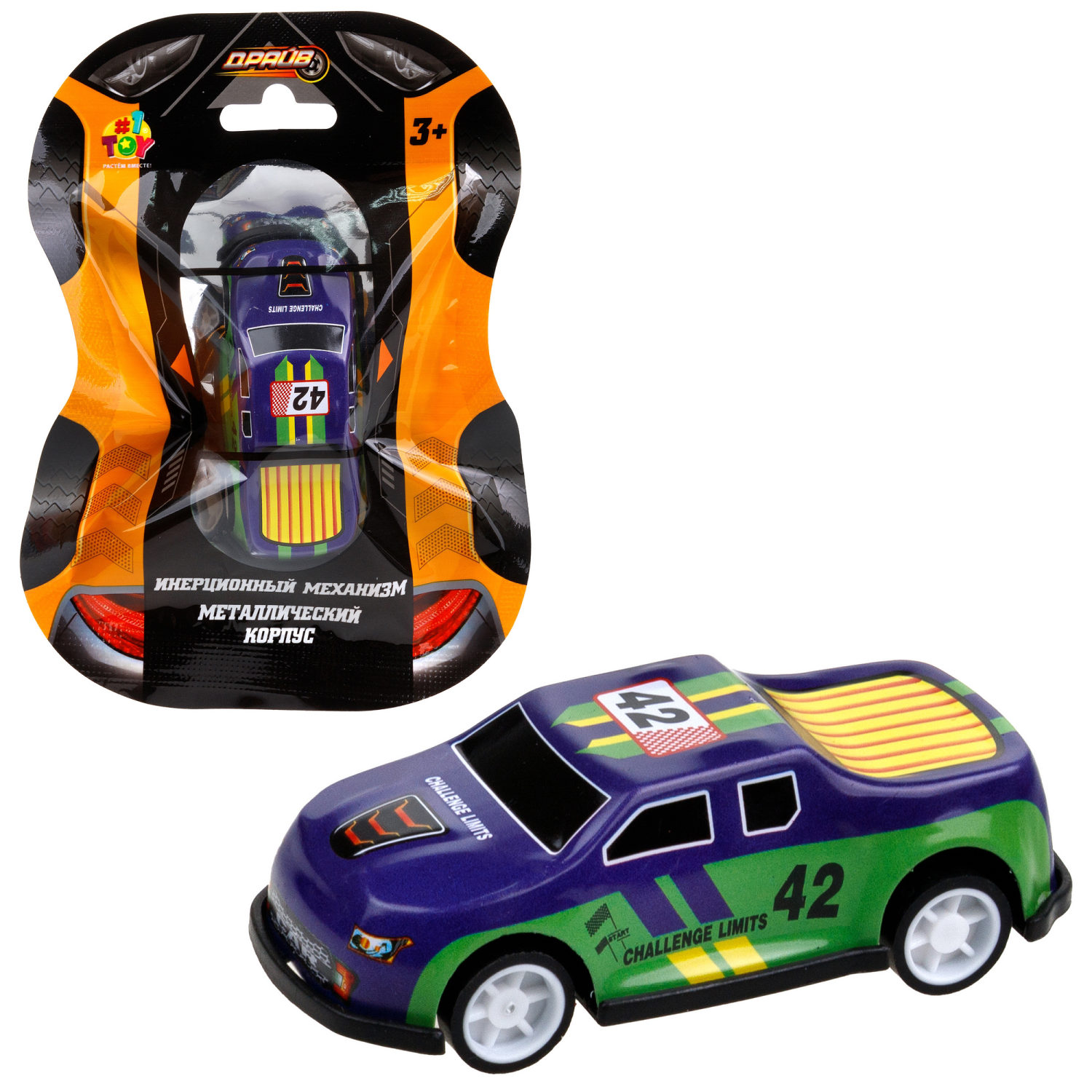 1toy Драйв Микромашинка, металлическая, инерционная, в ассортименте 92 вида