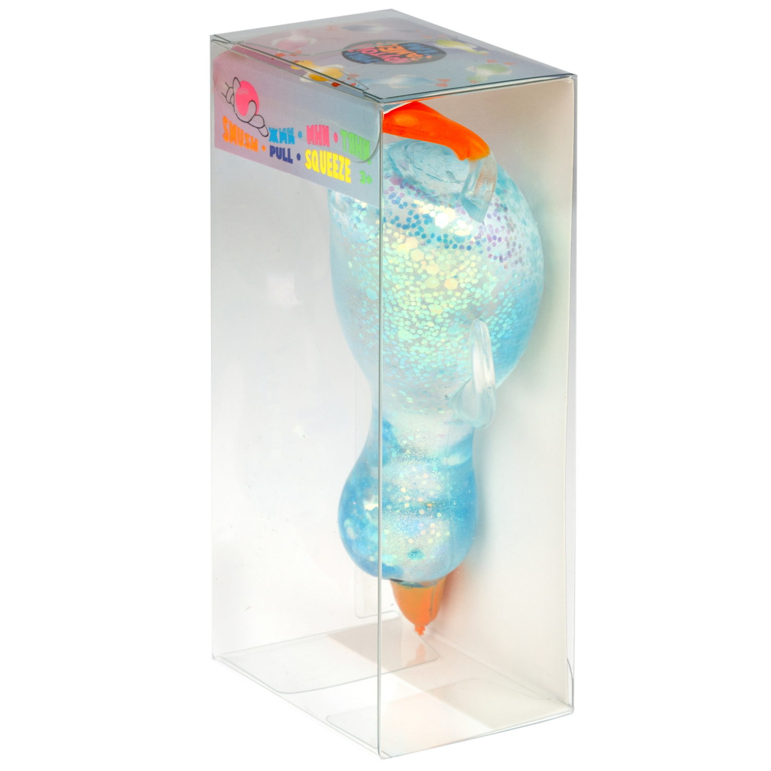 Антистресс-игрушка 1TOY Крутой замес Супергель гусь прозрачный, 9х8х5 см