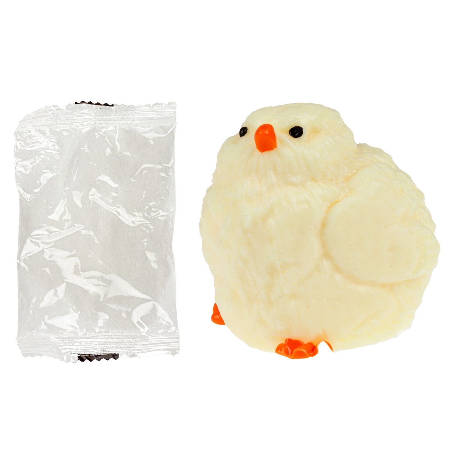 Таба сквиш 1TOY Крутой замес Пушок цыпленок, 7х5 см