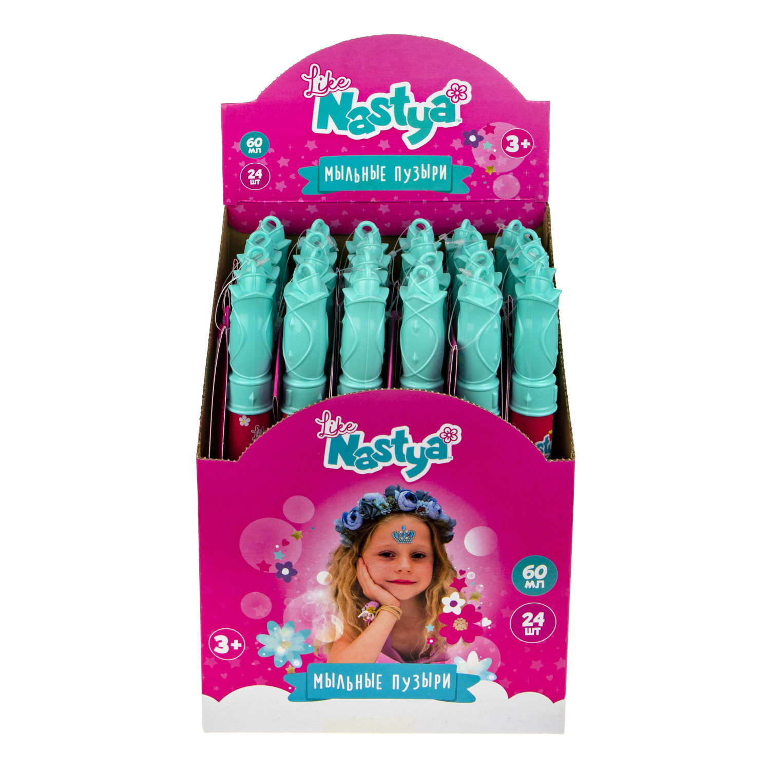 Мыльные пузыри 1TOY Like Nastya, 60 мл