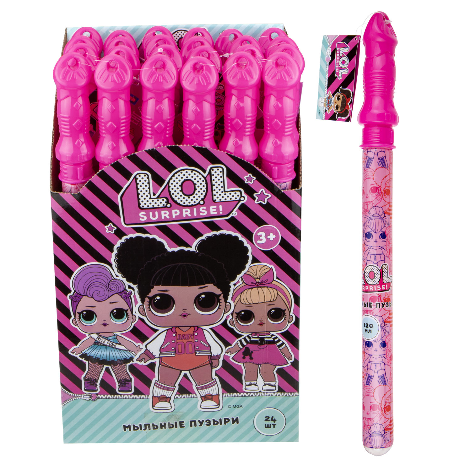 Мыльные пузыри 1TOY LOL детские, маленькие, для мальчиков, девочек и малышей, 120 мл