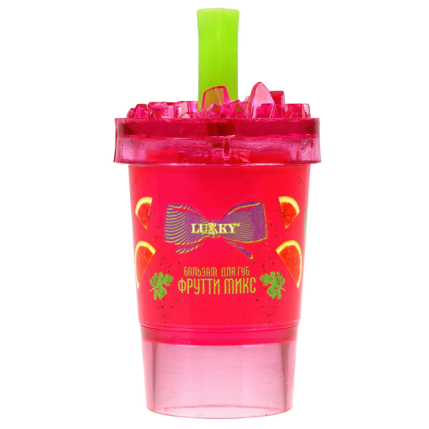 Lukky Фрутти Микс,бальзам д.губ увлажняющий,3,8г,12 шт дисплей бокс, 3 цвета в ассортименте