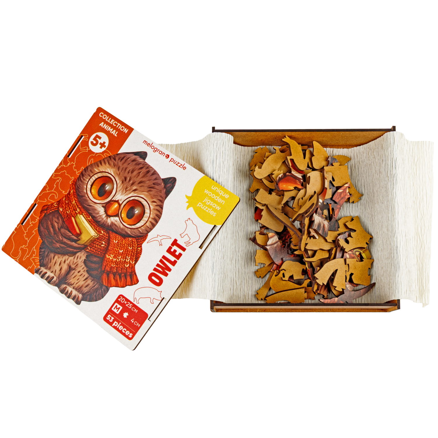 Пазлы Collection Animals Совенок ученик, 53 детали