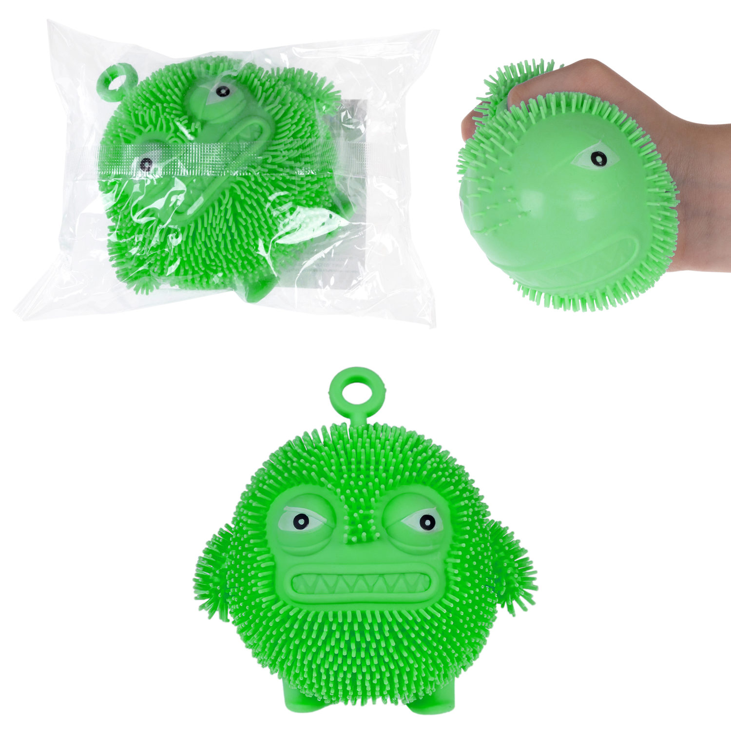 1Toy Йо-Ёжик "Монстры", 8х8 cм, зелёный