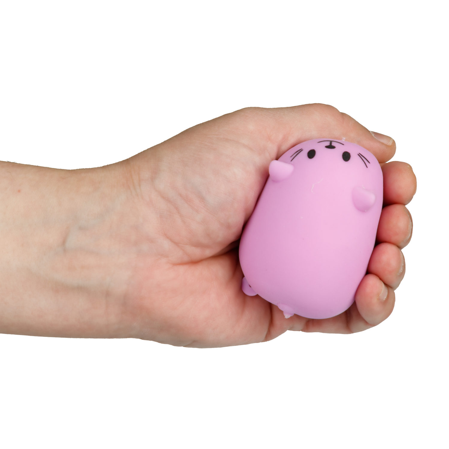 Антистресс-игрушка для рук 1TOY Крутой замес Котик, жмякалка, мялка, тянучка, 7 см