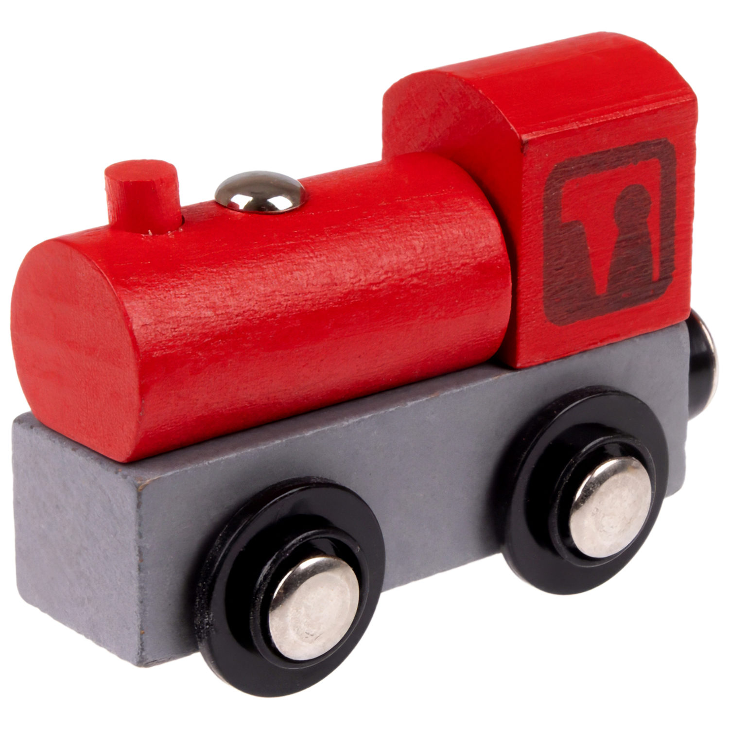 1TOY Goodok наб. аксессуаров для ж/д «Грузовой пункт»:дерев.вращ.подъемный кран с магнитом,дерев.поездом с 3вагонами и 5 грузами на магнитах,кор.