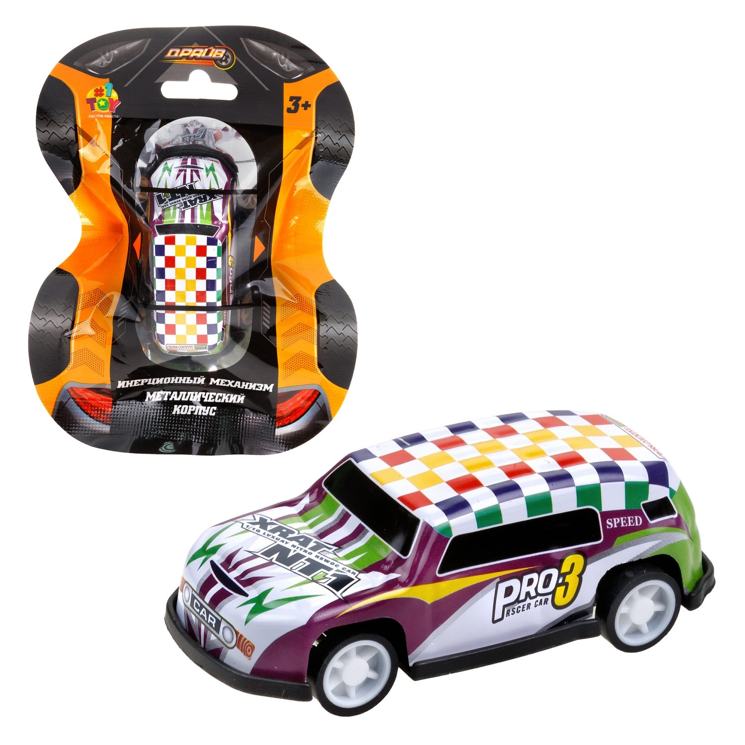 1toy Драйв Микромашинка, металлическая, инерционная, в ассортименте 92 вида