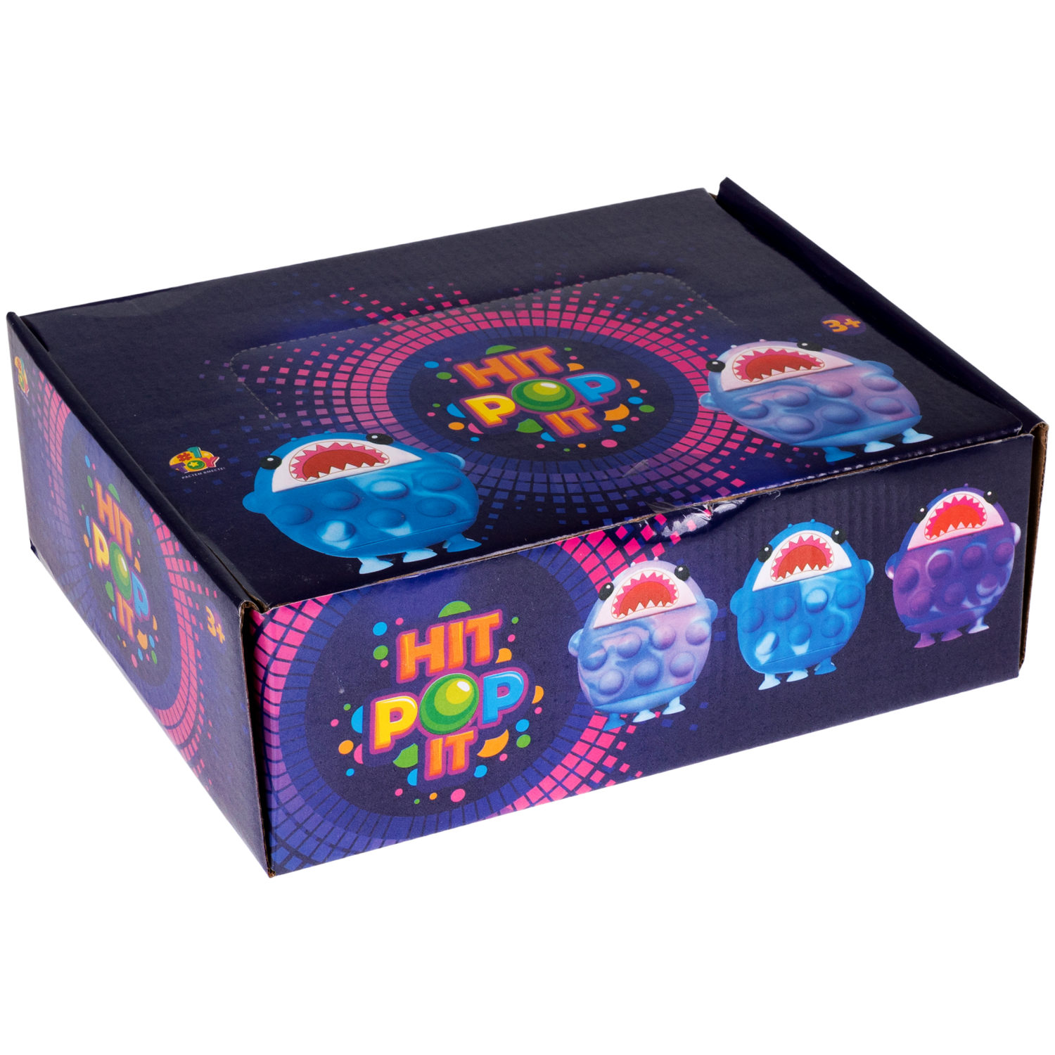 1toy Жмяка Hit Pop It "Акула" на присосках, 8х7х3,5 см, 3 вида в ассортименте