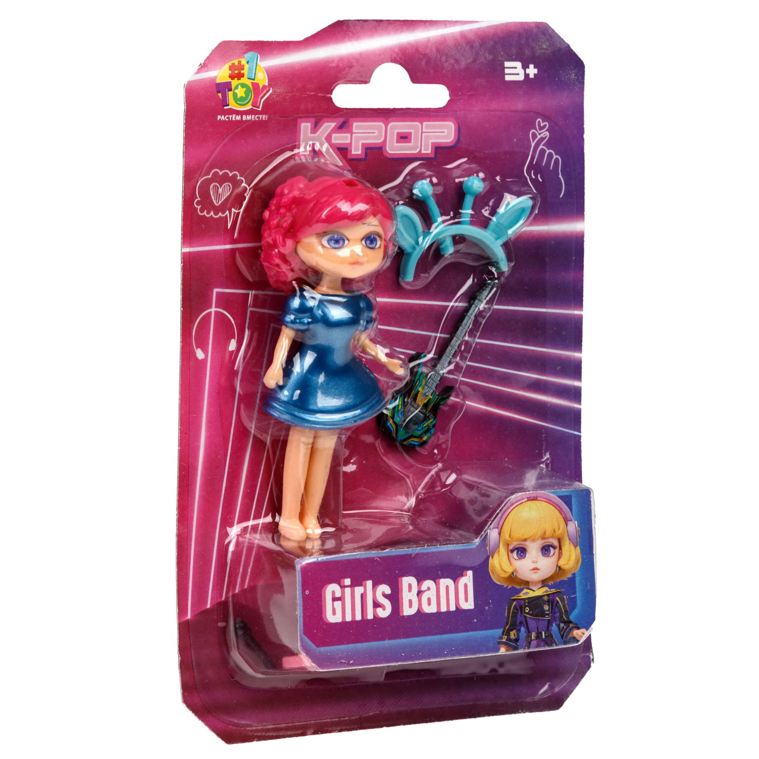 Кукла 1TOY K-POP Girls band с музыкальными инструментами, 30 видов в ассортименте
