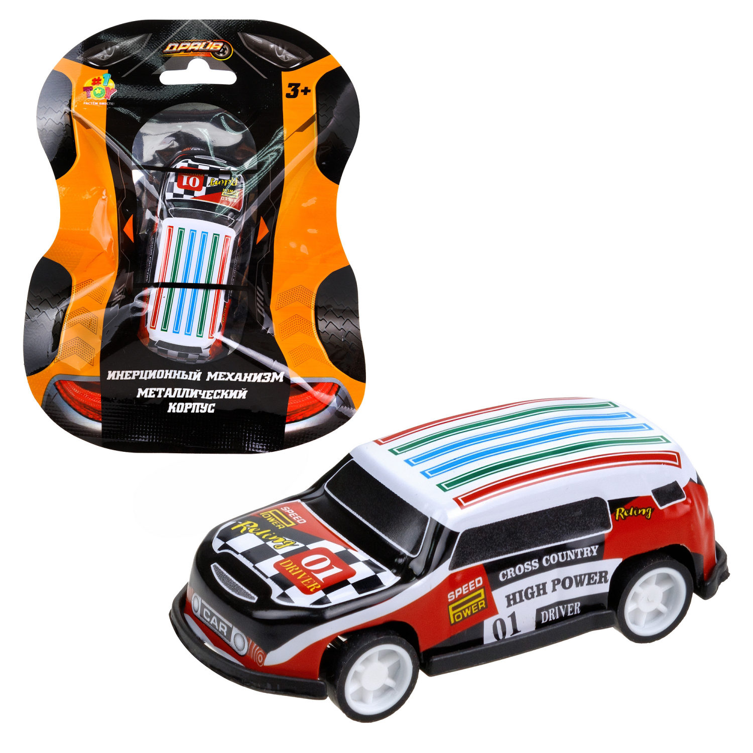 1toy Драйв Микромашинка, металлическая, инерционная, в ассортименте 92 вида