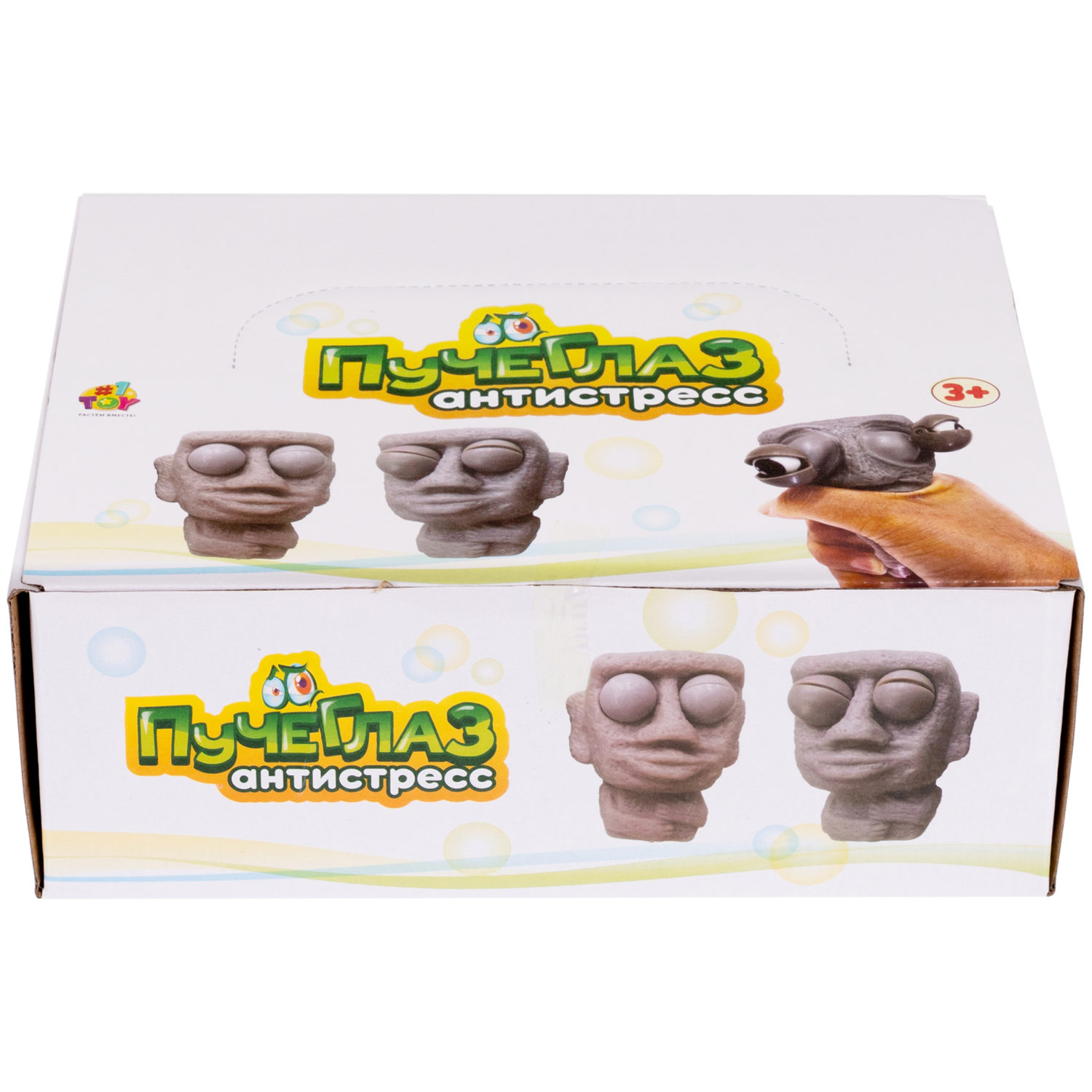 1toy Пучеглаз-антистресс "Истукан", 6,4х3,9х7,3 см