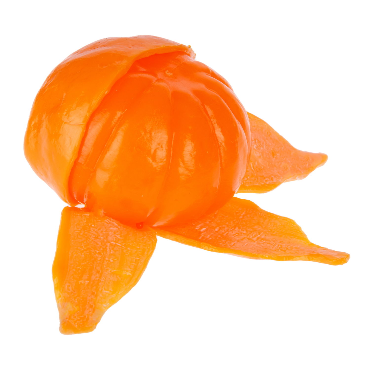 1toy Жмяка-антистресс "Мандарин" 6,5х6,5х5 см, Оранжевый, 12 шт. в д/б