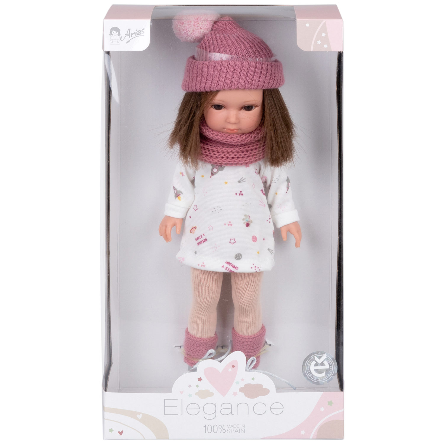 Кукла Arias ELEGANCE CARLOTA виниловая, с аксессуарами, Испания, 36 см