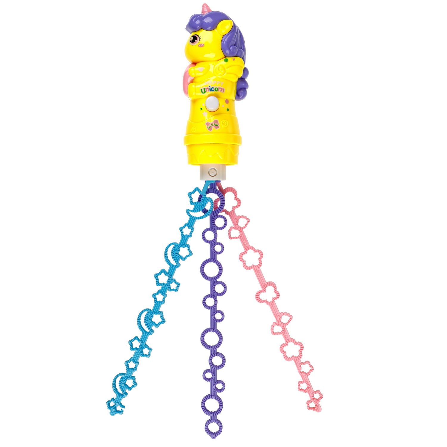 Мыльные пузыри 1TOY Мы-шарики! Единорог с веерным венчиком, 160 мл, 3 цвета в ассортименте