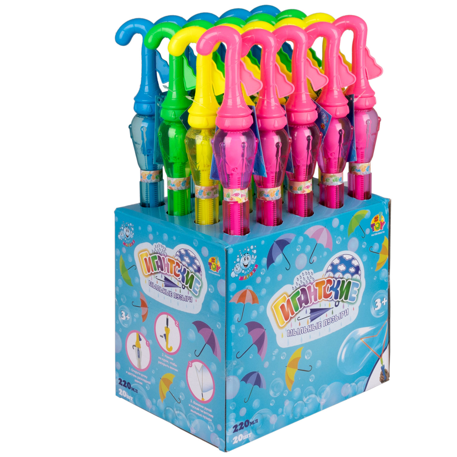 Гигантские мыльные пузыри Мы-шарики! 1TOY с раскладывающимся элементом, 220 мл