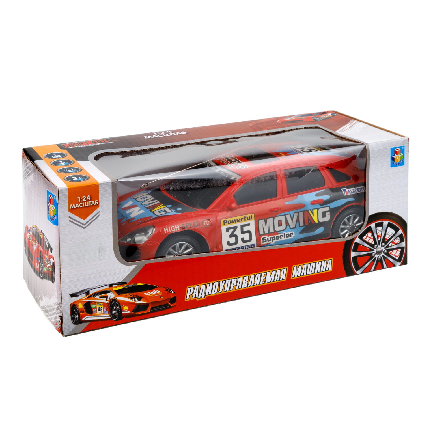 Машинка на пульте управления 1TOY со светом