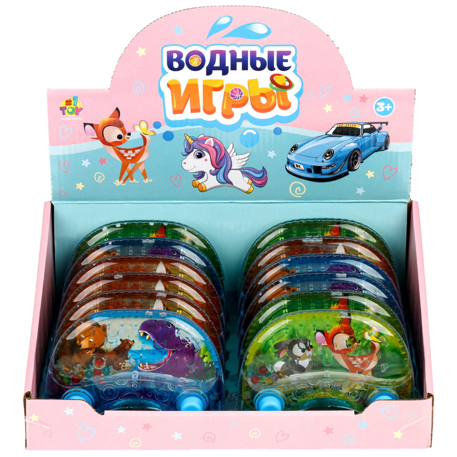 1TOY Игра с водой Джой Животные, 3 вида в ассортименте