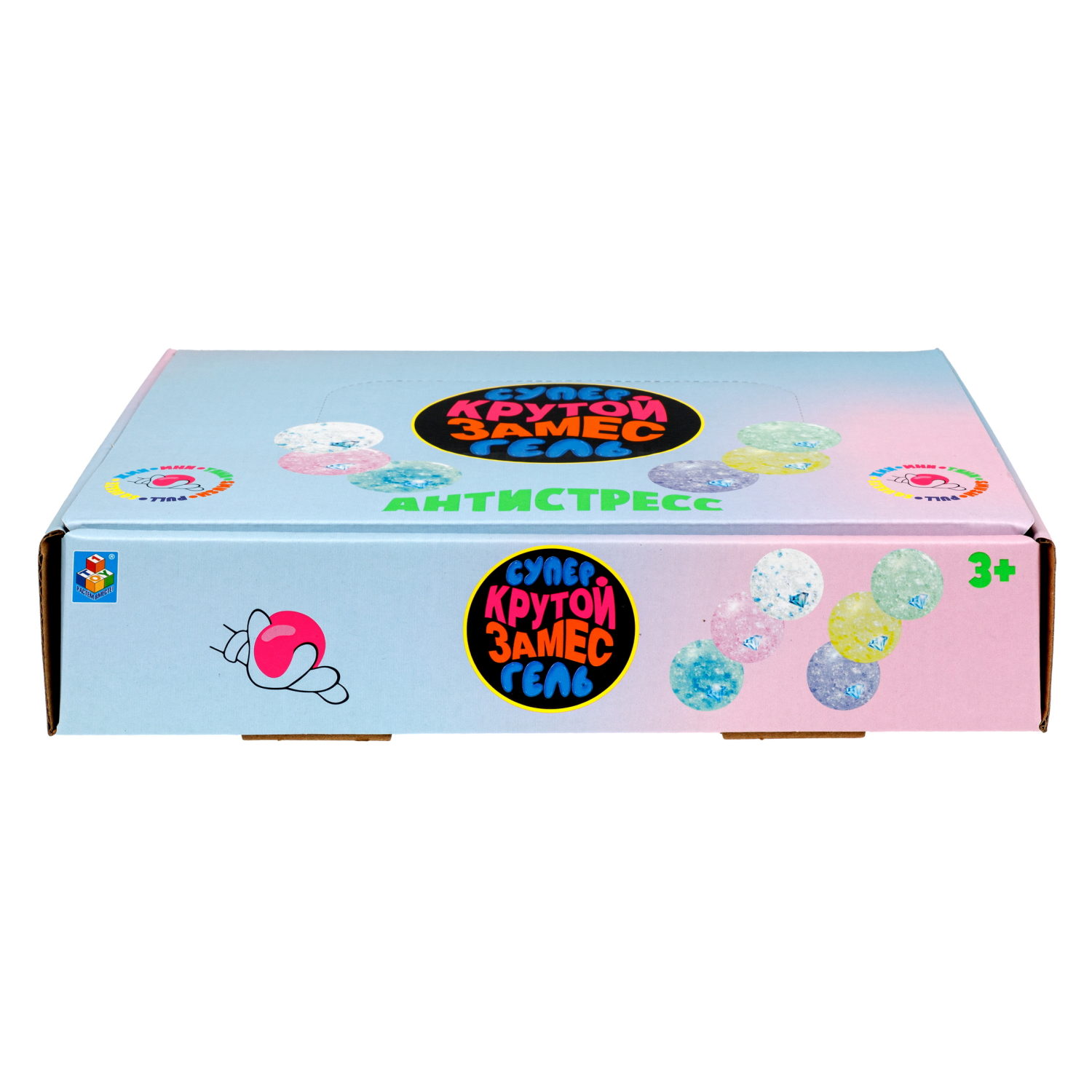 1toy Крутой замес Супергель шар бриллиант 6 цв.в асс.6см, в ПВХ кор., 12шт.в дб.