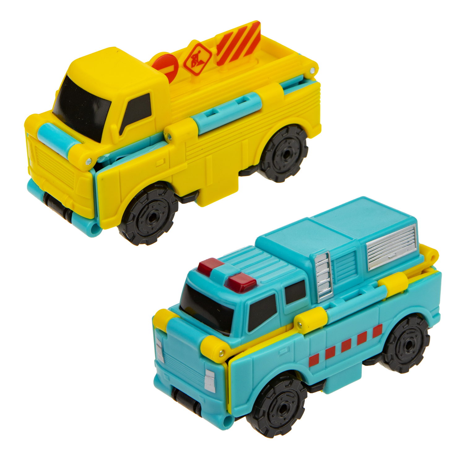 Машинка игрушка для мальчика 2в1 Transcar Double 1toy: автоспасатель – дорожные работы