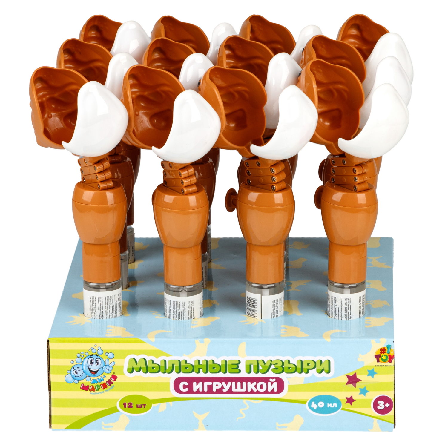 Мыльные пузыри Мы-шарики! 1TOY с игрушкой-хваталкой Бульдог, 40 мл