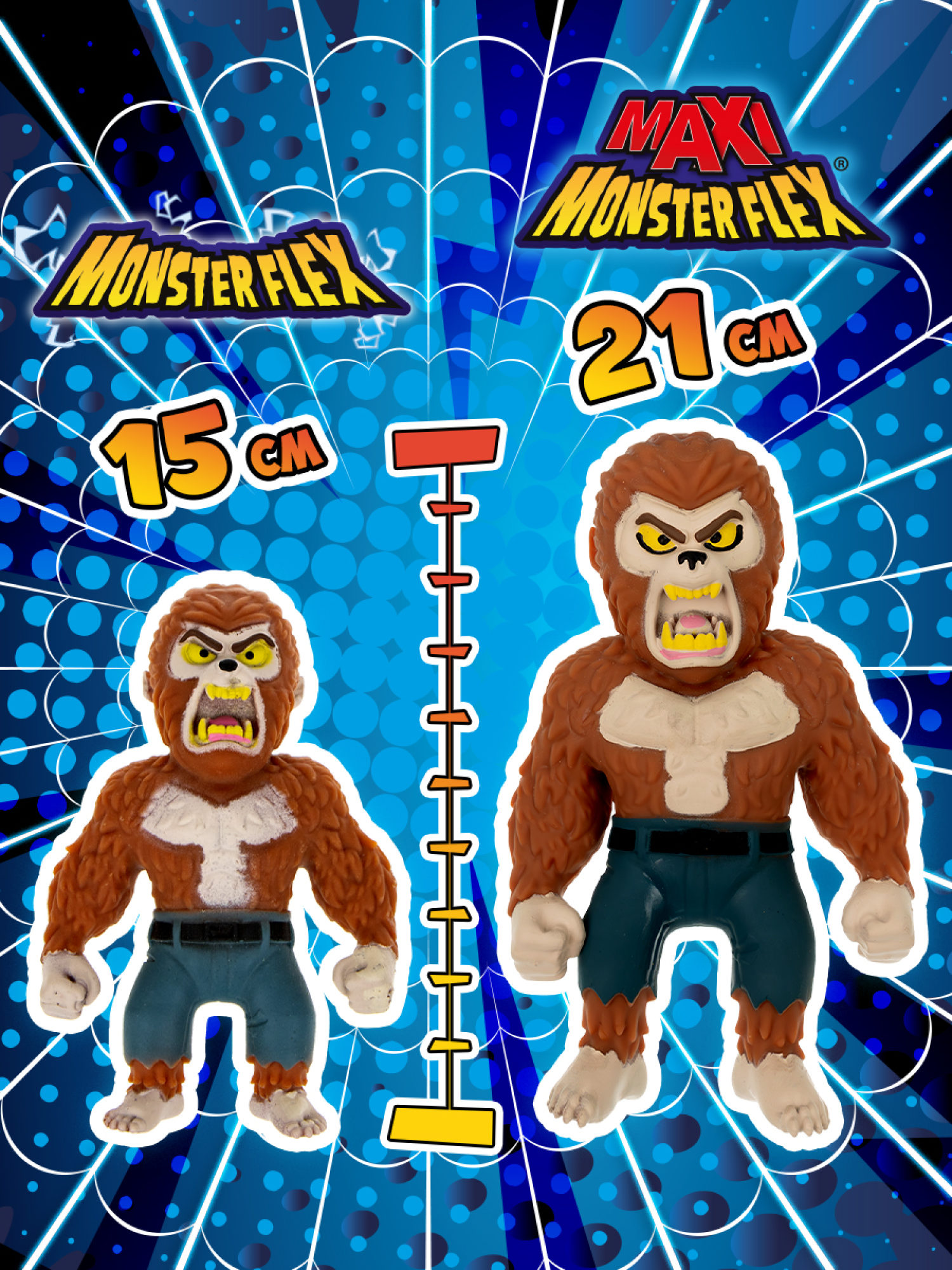 Тянущиеся фигурки 1TOY Monster Flex Maxi монстры тянучки, Оборотень,  21 см