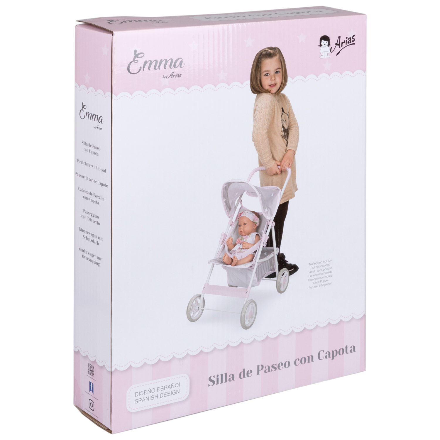 Коляска для кукол Arias детская, прогулочная, сидячая
