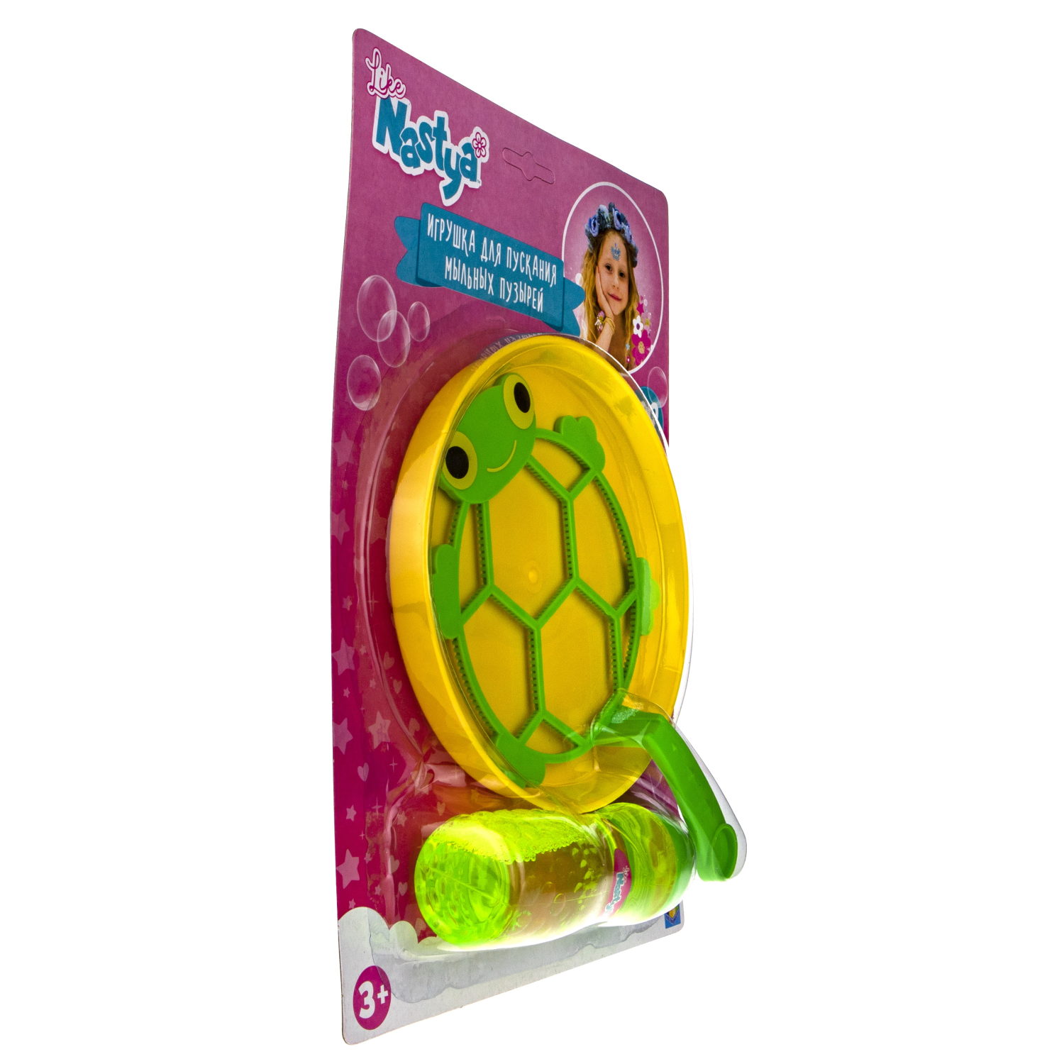 Мыльные пузыри гигантские Like Nastya венчик в виде лягушки 100 мл