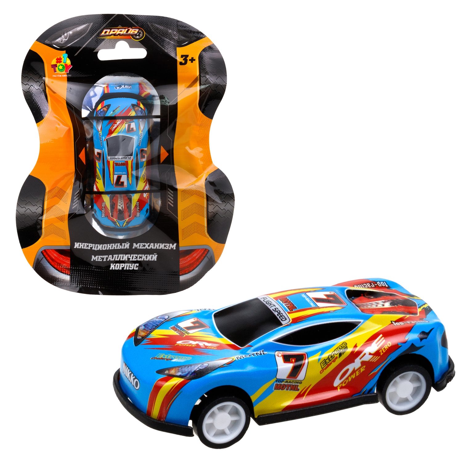 1toy Драйв Микромашинка, металлическая, инерционная, в ассортименте 92 вида