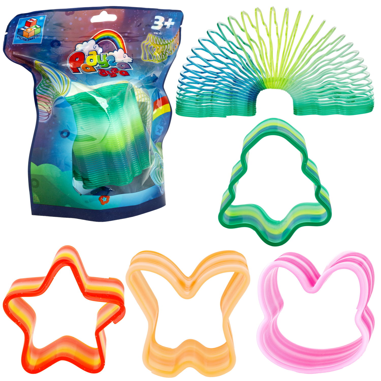 Пружинка радуга 1TOY «Радуга-дуга», 4 вида в ассортименте