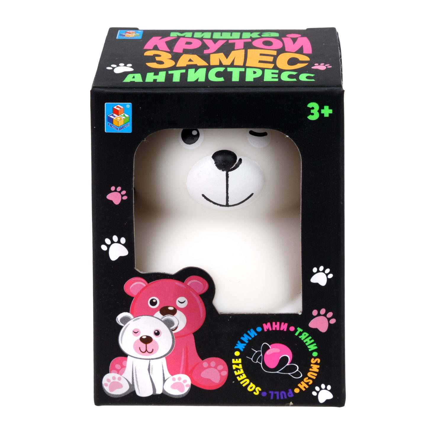 1toy Крутой замес, милый мишка подмигивает 2 цв. в асс, 9*6,5*5,5см, в кор., 12 шт.в дб.