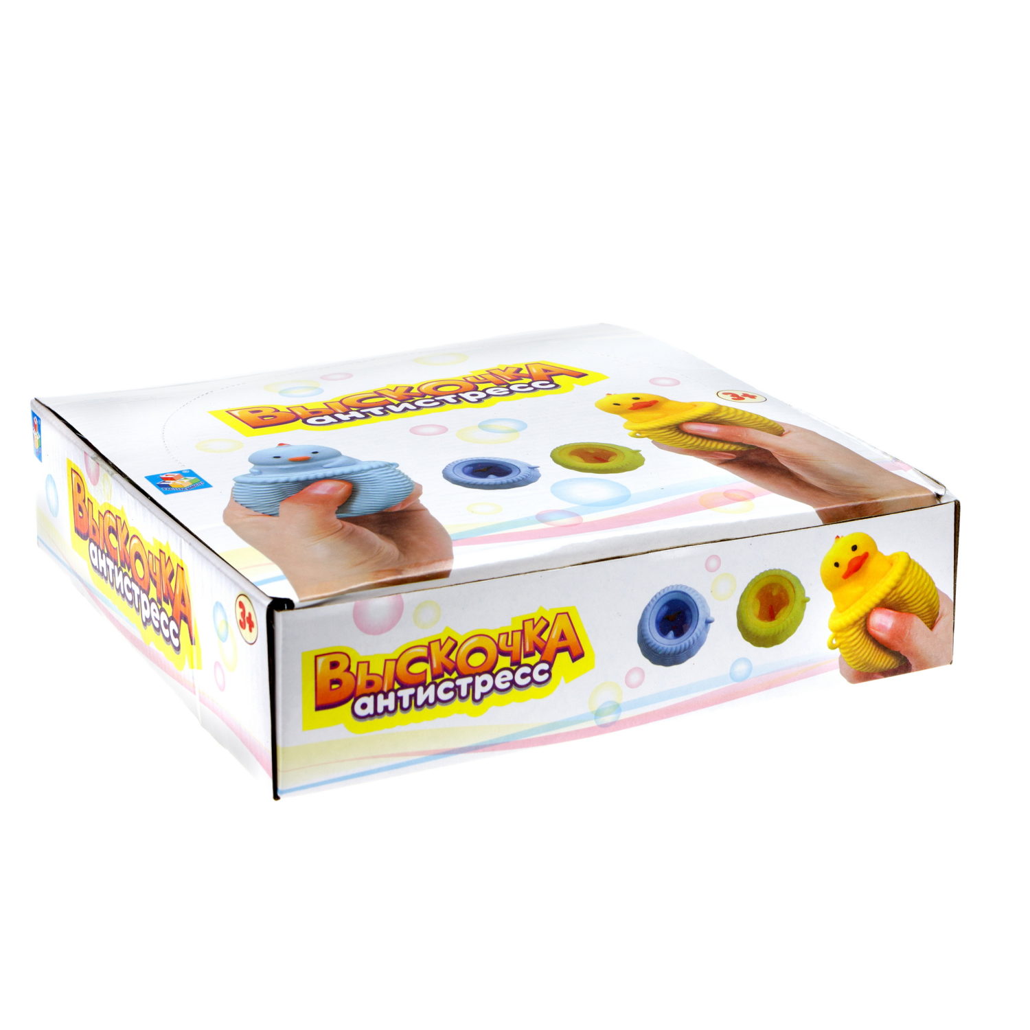 1Toy Жмяка "Выскочка. Птенец" 6х6 см, 16 шт. в д/б