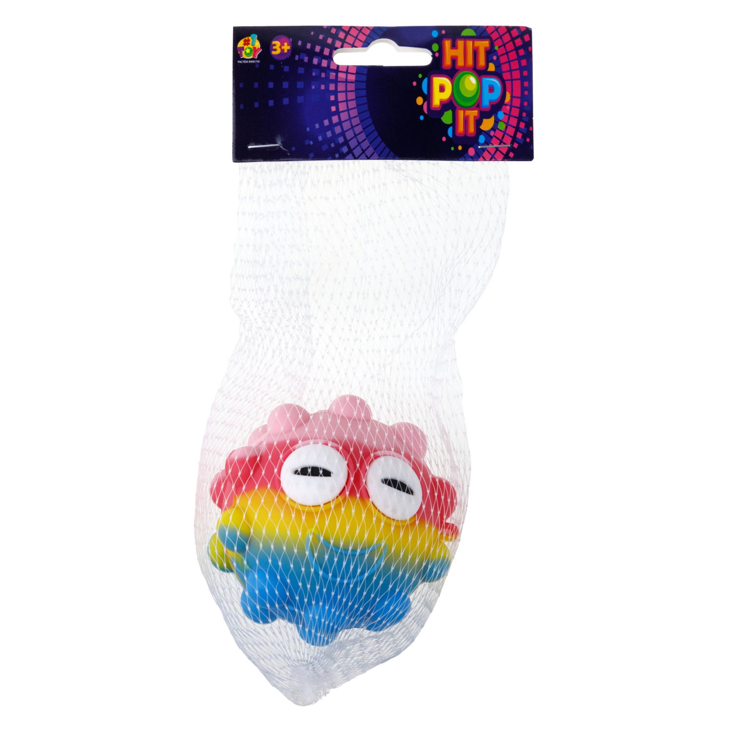 1toy Жмяка Hit Pop It четырёхцветный "Смайлик" 7 см