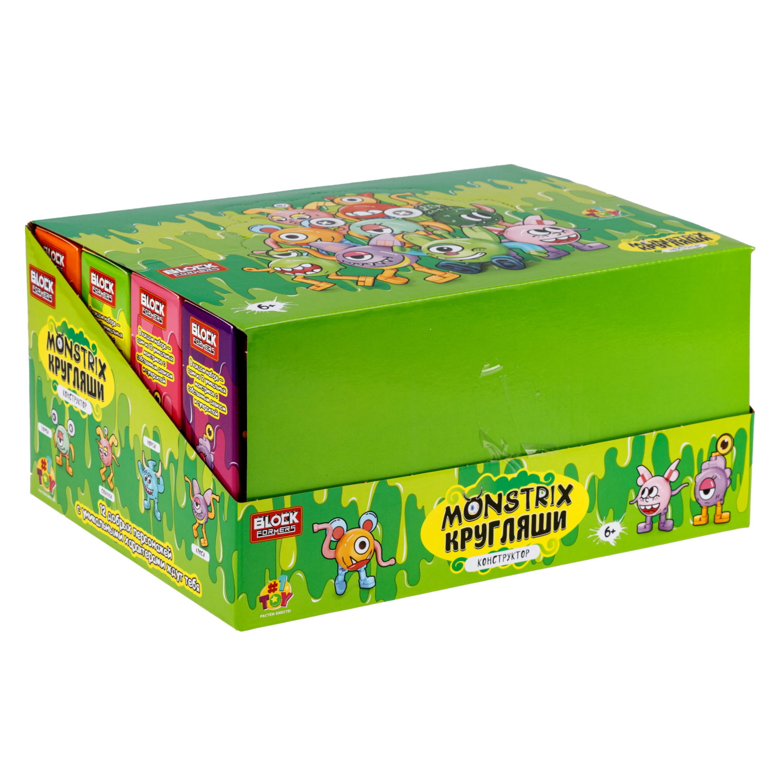 Конструктор 1TOY Blockformers Monstrix: Кругляши, 12 видов