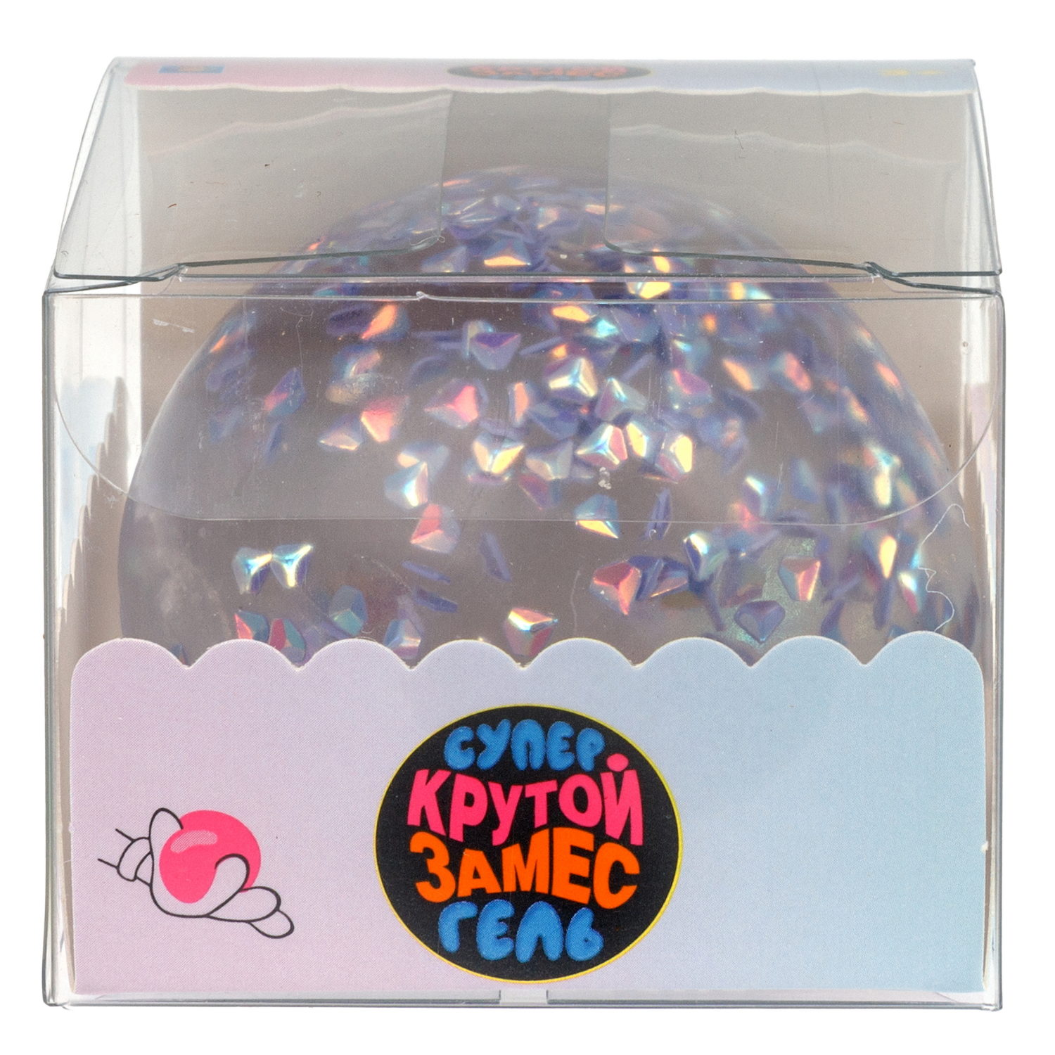 1toy Крутой замес Супергель шар бриллиант 6 цв.в асс.6см, в ПВХ кор., 12шт.в дб.