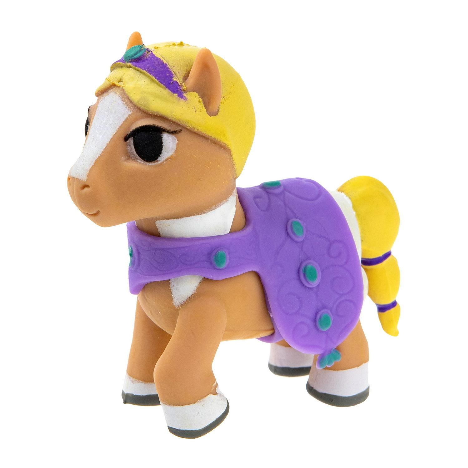 1TOY Пони на фасоне, пони тянущиеся в костюмчиках, 10см, 12 видов, пакет с окном, 12 шт в д/б