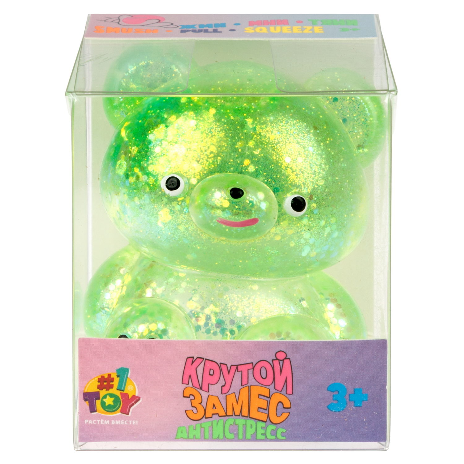 Антистресс-игрушка 1TOY Крутой замес Супергель Медведь,  в ассортименте, 9х8х5 см