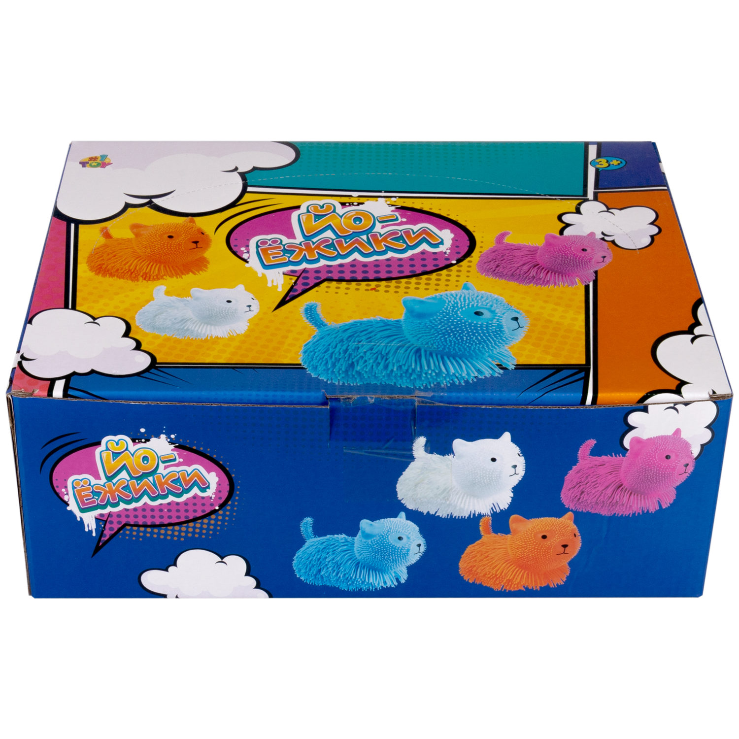 Игрушка-антистресс для рук 1toy Йо-Ёжики, "Кот" 20 см, 4 цвета в ассортименте