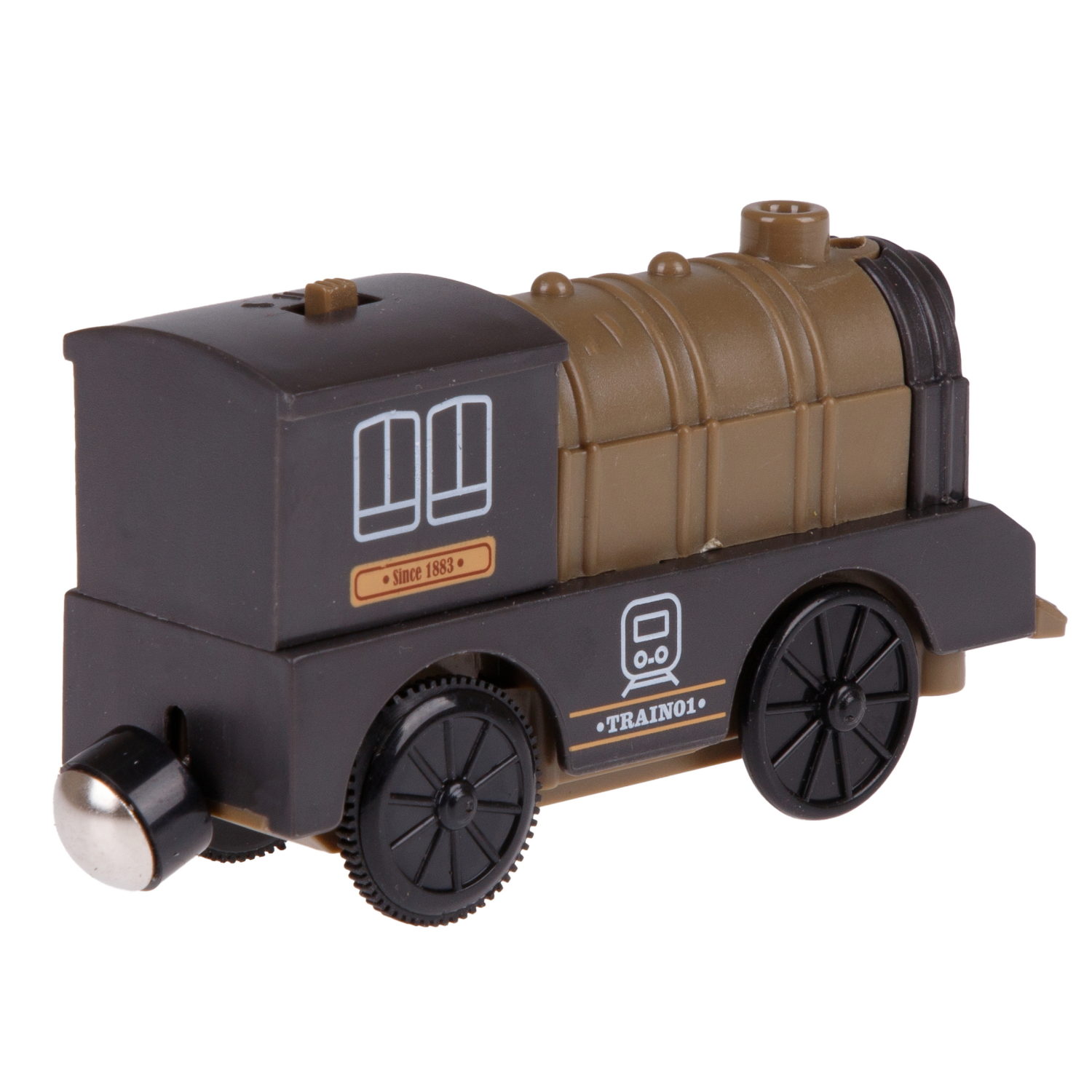 Детская железная дорога с электропоездом 1TOY InterCity, со светом, звуком, паровоз на рельсах, в подарочном наборе, 66 деталей