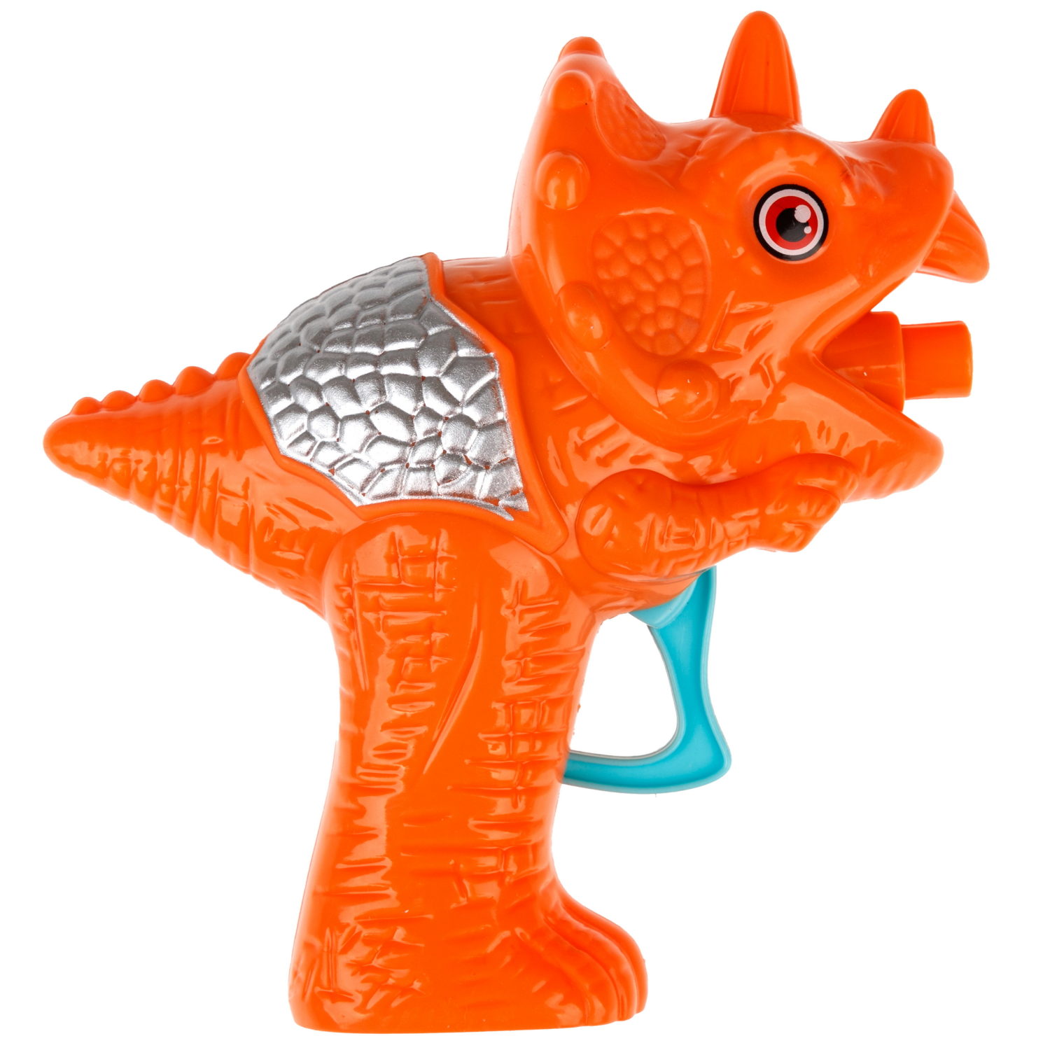 Пистолет для пускания мыльных пузырей 1TOY Мы-шарики! в виде динозавра, 50 мл, оранжевый
