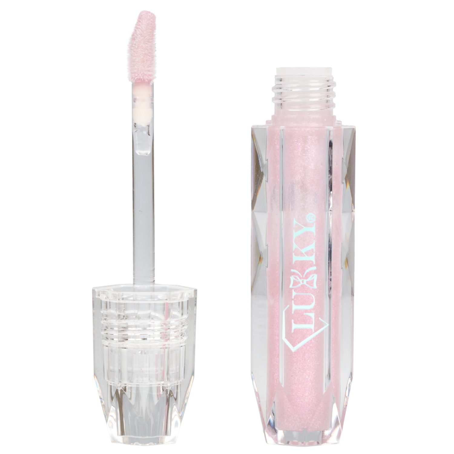 Глазурь для губ Lukky Diamond с ароматом клубники, цвет розовый, 2,5 мл