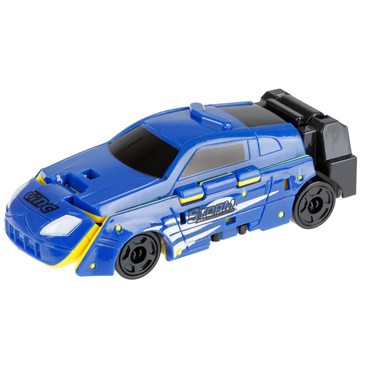 Машинка 2в1 1TOY Transcar Double: спорткар, желтый - зеленый, 8 см