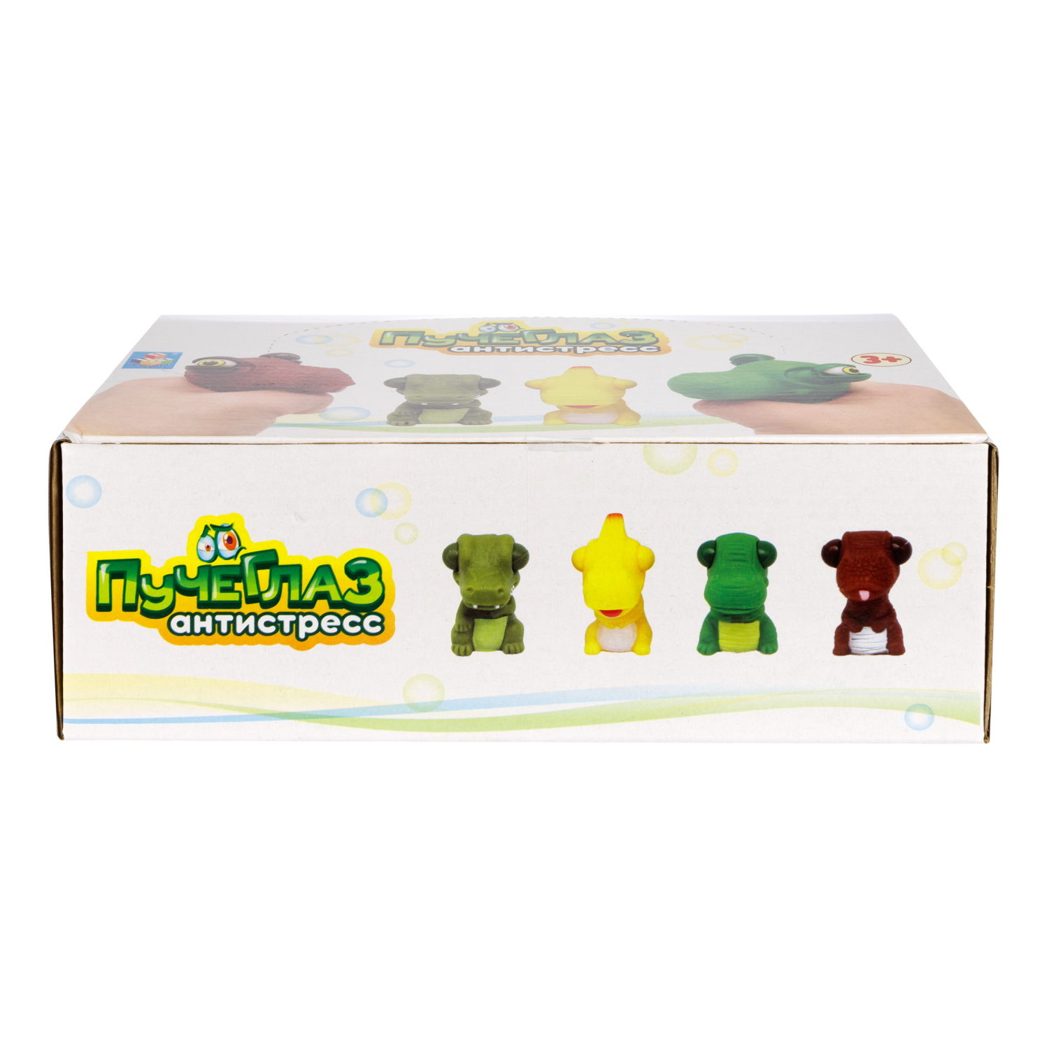 1toy Пучеглаз-антистресс "Динозавры" 4,6х7x7,5 см, 4 вида в асс., 12 шт. в д/б