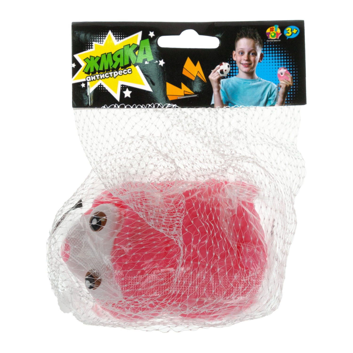 1TOY Жмяка, "Собаки" 8х6 см, розовая