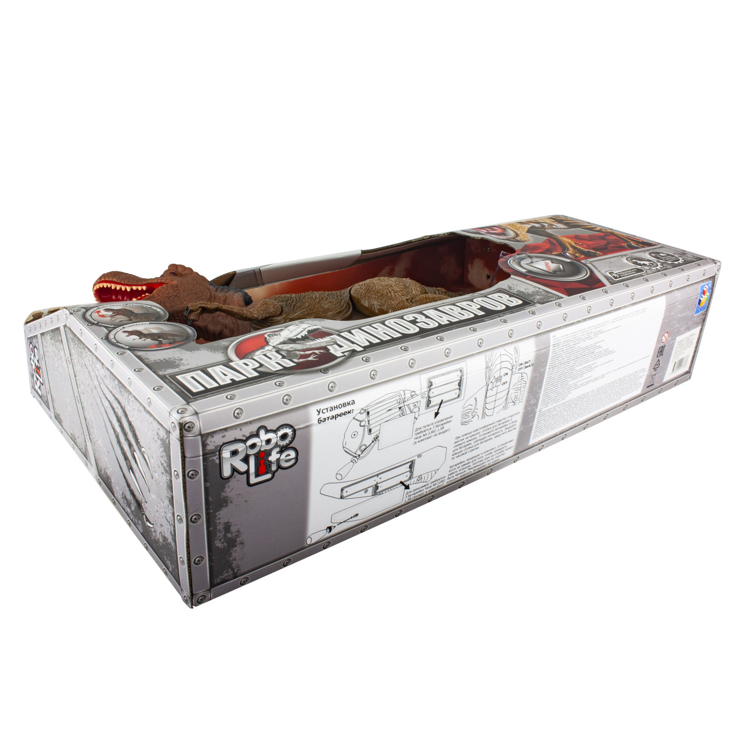 Игрушка интерактивная 1TOY Robo Life "Динозавр Тираннозавр" на ИК управлении