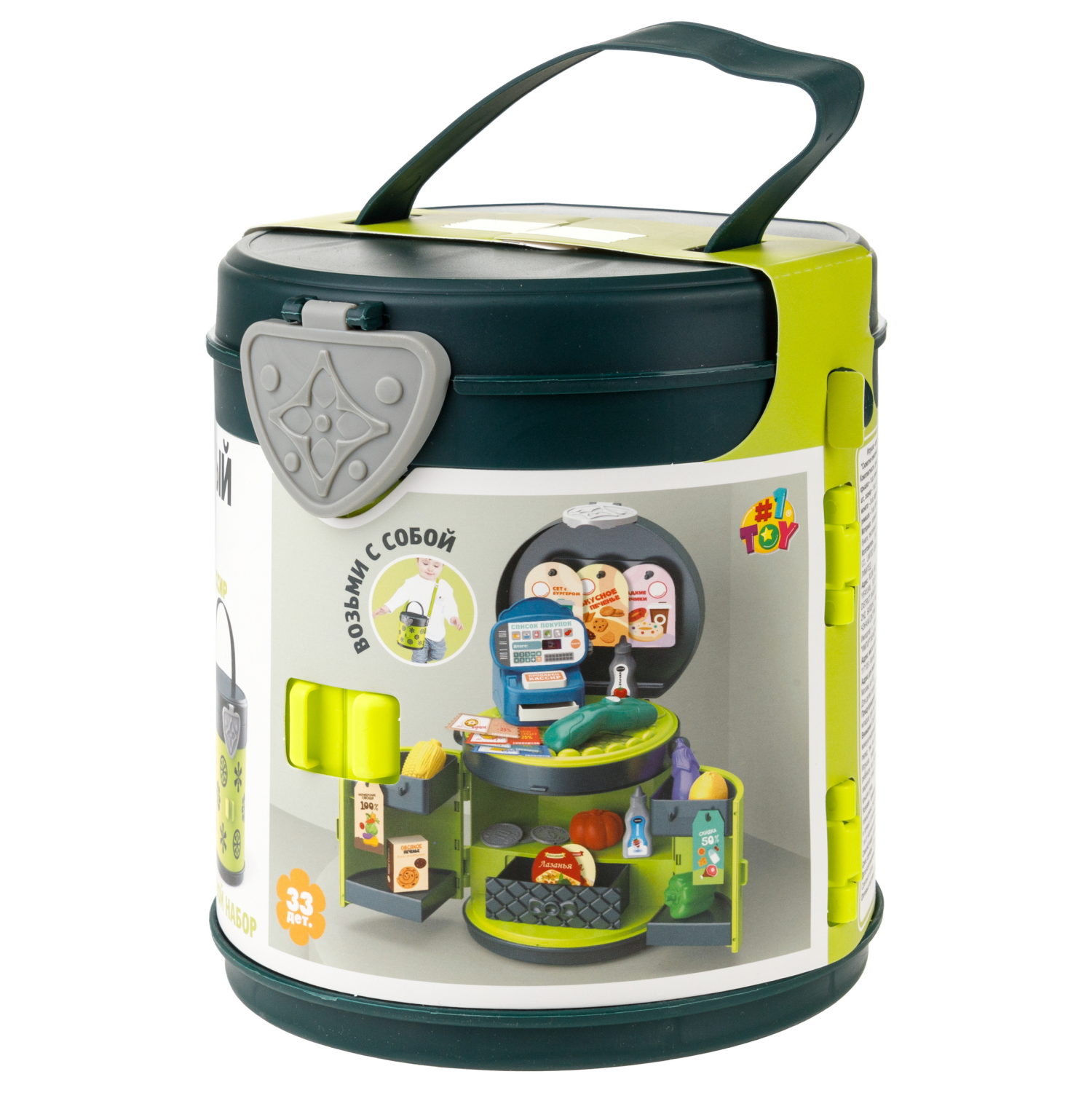 1TOY Модный стиль "Продавец-кассир" игровой набор в сумке, 33 предмета