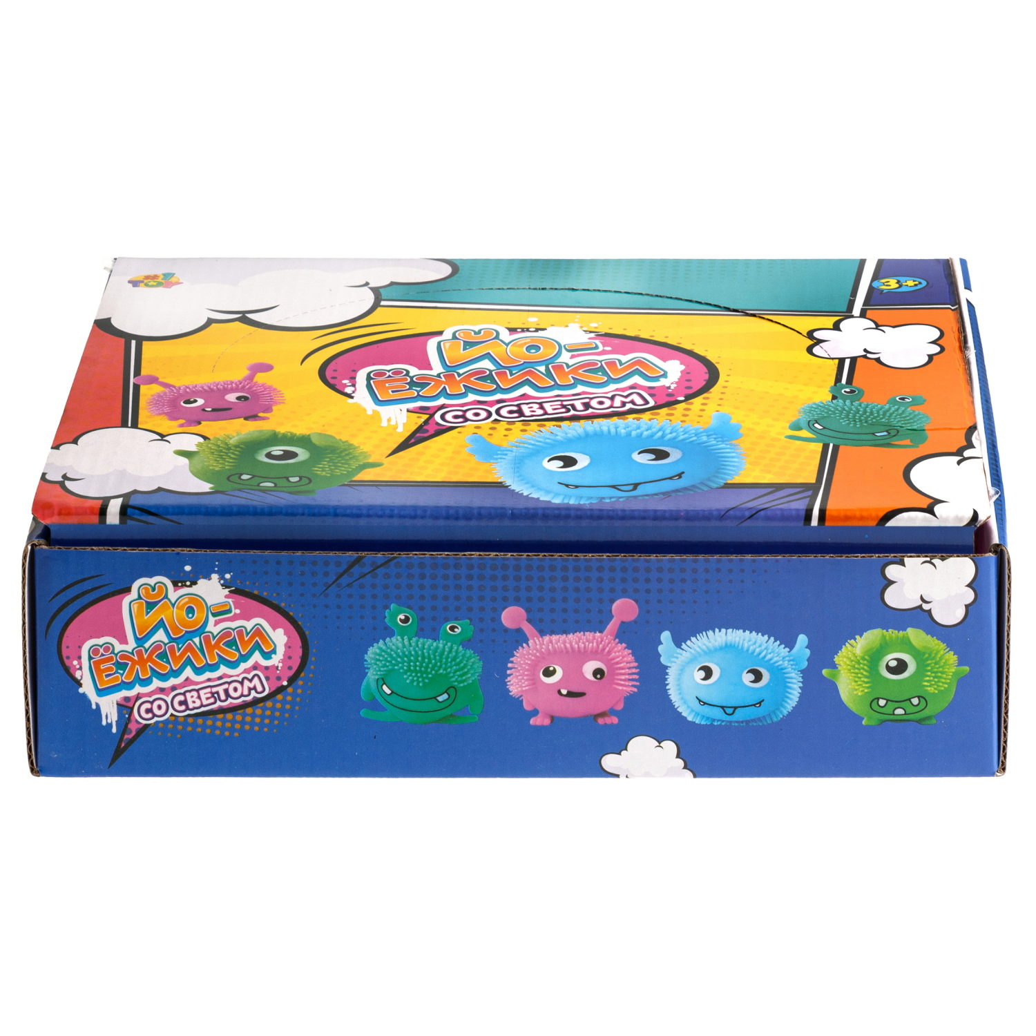 Игрушка-антистресс для рук 1toy Йо-Ёжики, "Монстр" 6 см, со светом, 4 вида в ассортименте