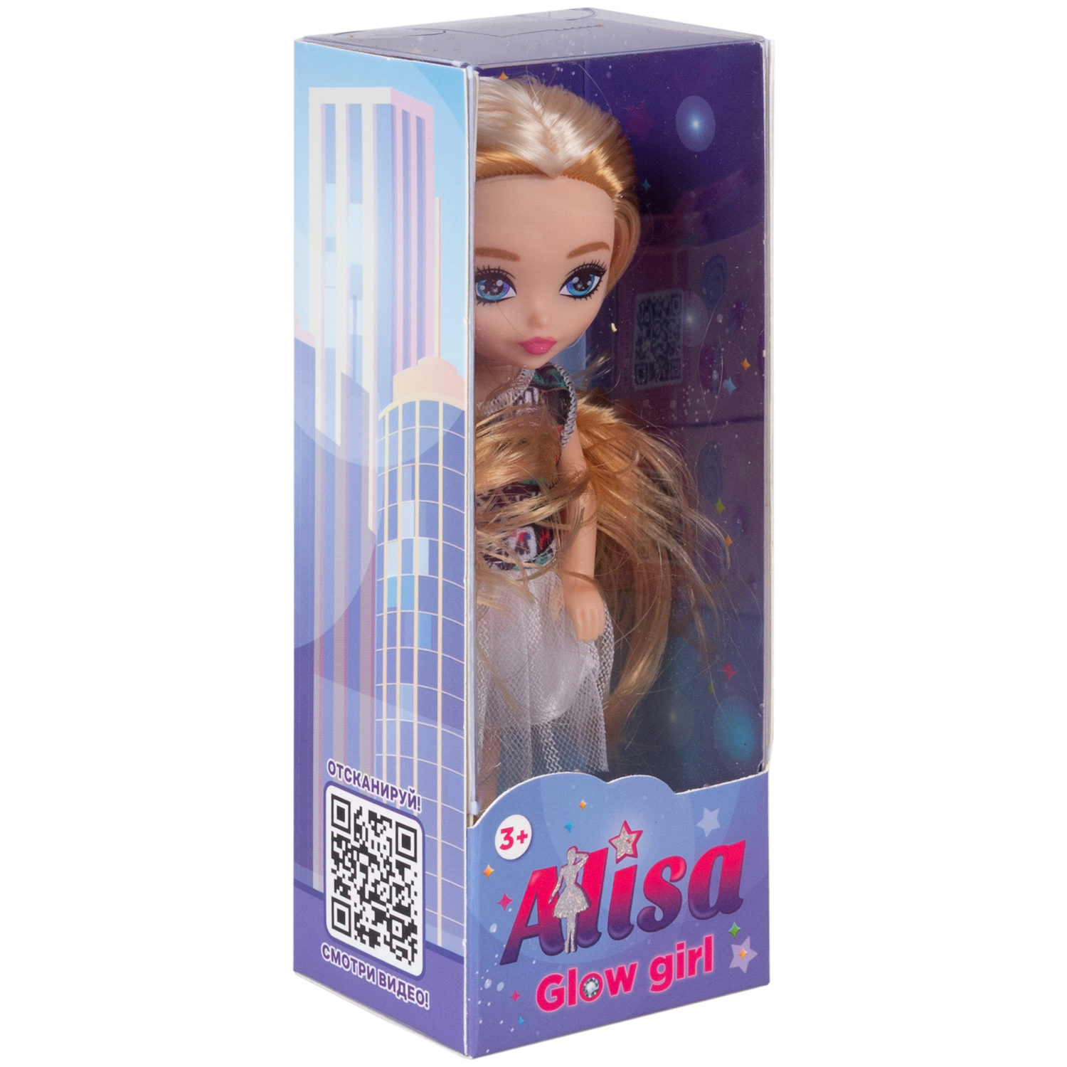 Кукла 1TOY ALISA GLOW GIRL, с разноцветными волосами, 15 см