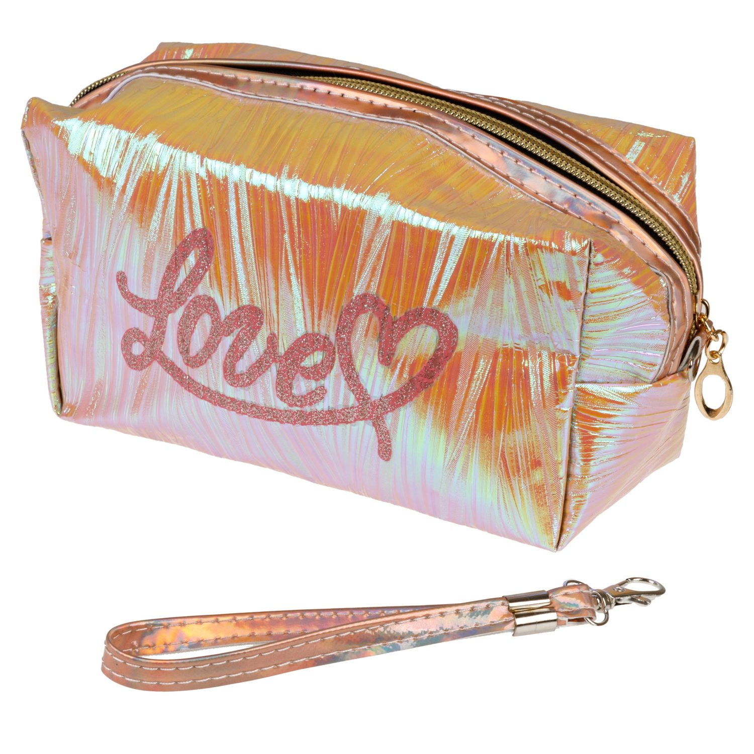 Косметичка блестящая,Lukky Love, 18*8*10,5 см