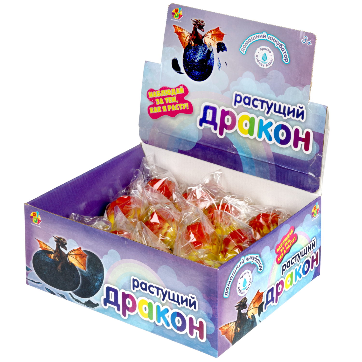 Набор для выращивания 1TOY Домашний инкубатор, растущая игрушка Дракон